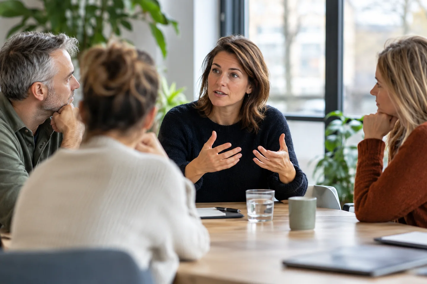Gezamenlijke bespreking van een oefensituatie